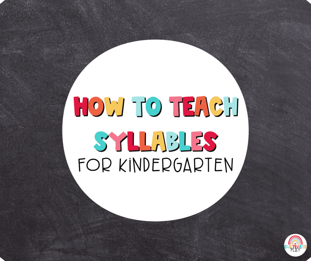 Teaching syllables for Kindergarten and syllables worksheet example