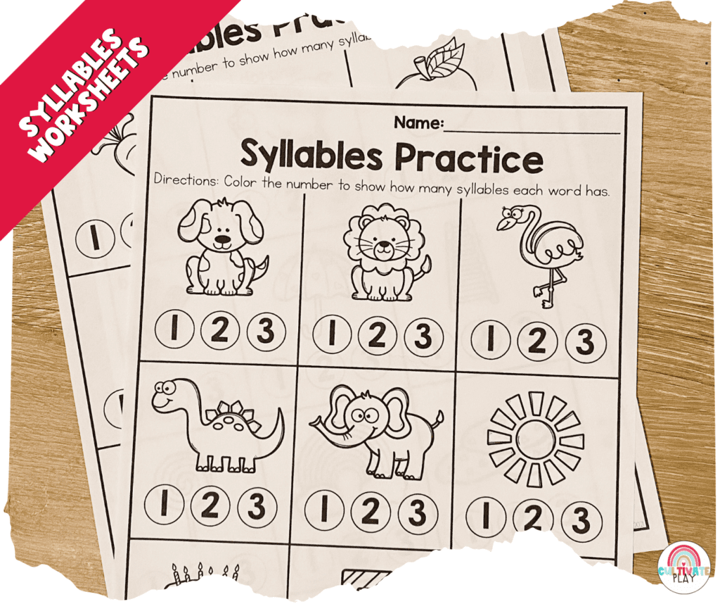 An example of a Syllables Worksheet.