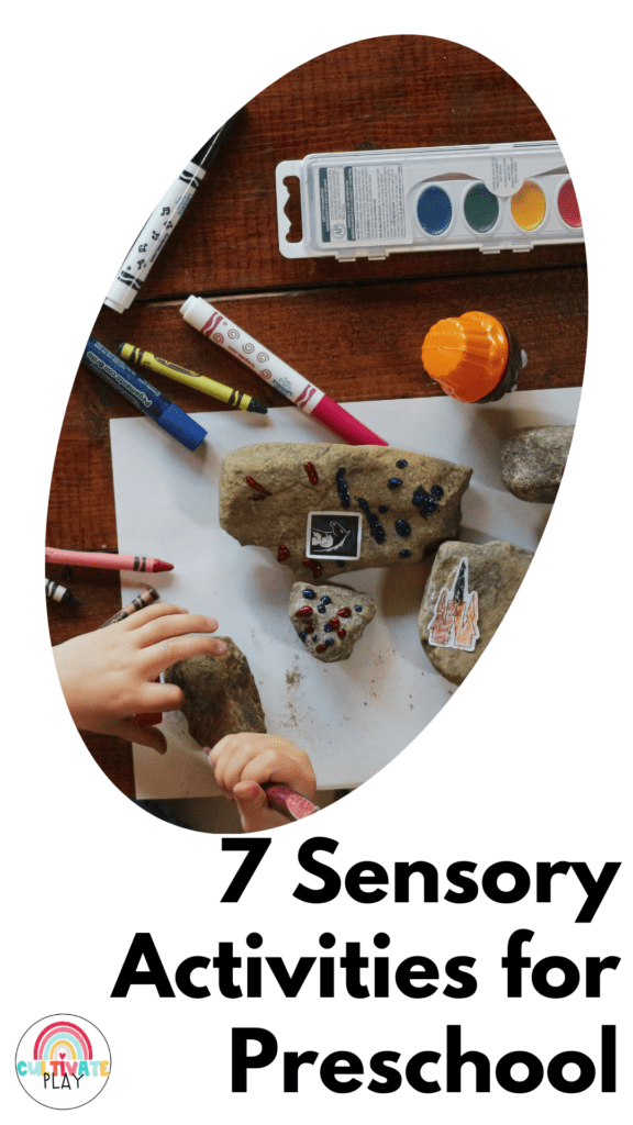 7 Sensory Preschool activities including nature art