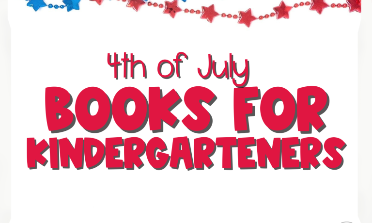 An image with star necklaces in red and blue, showcasing 4th of July Books for Kindergarteners.