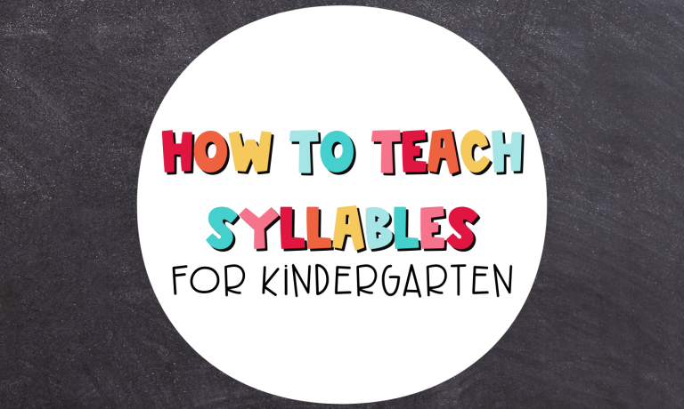 Teaching syllables for Kindergarten and syllables worksheet example